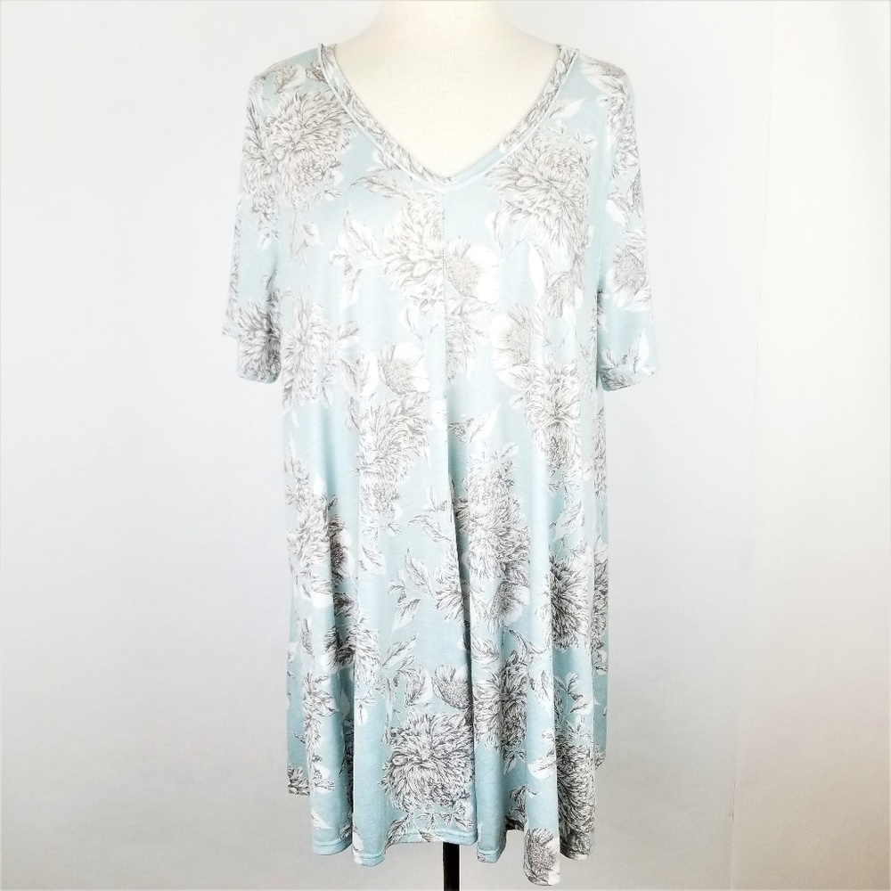 Janette Plus T Shirt Dress size 3xl Light Blue